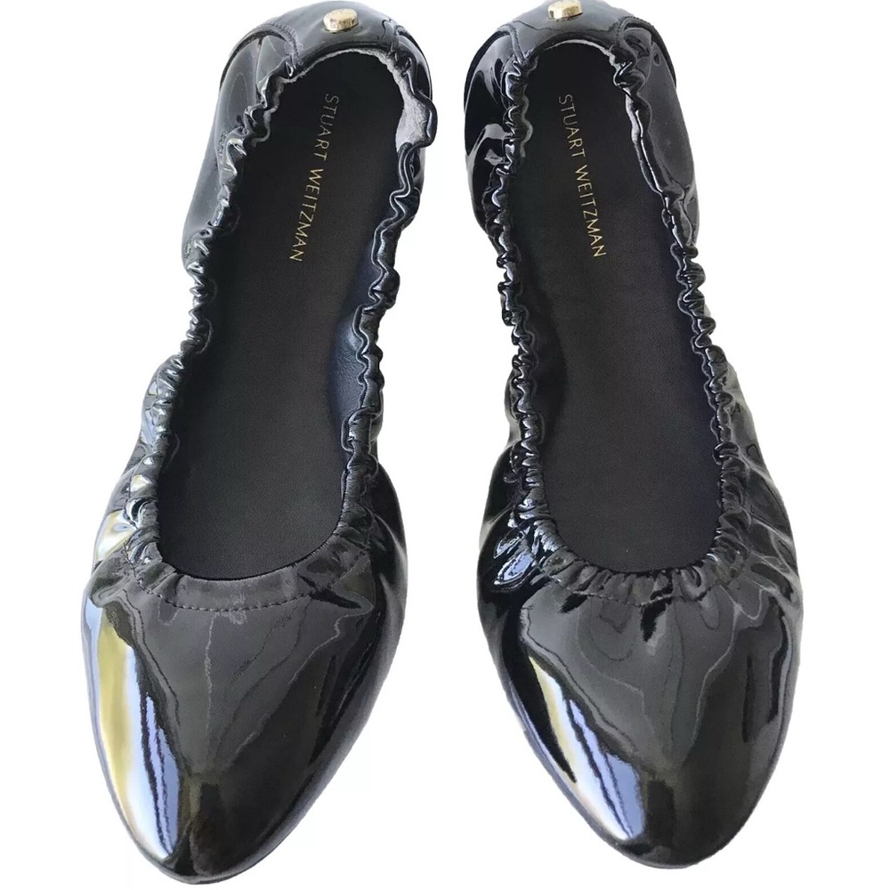STUART WEITZMAN Gabby Scrunched Ballet Flat SIZE 8 Retail $395